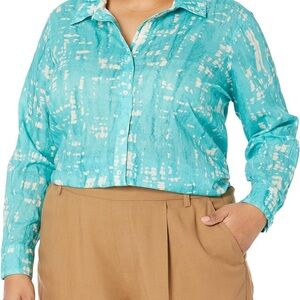 NWT‎ NIC + ZOE Women's Crinkly Shirt PM